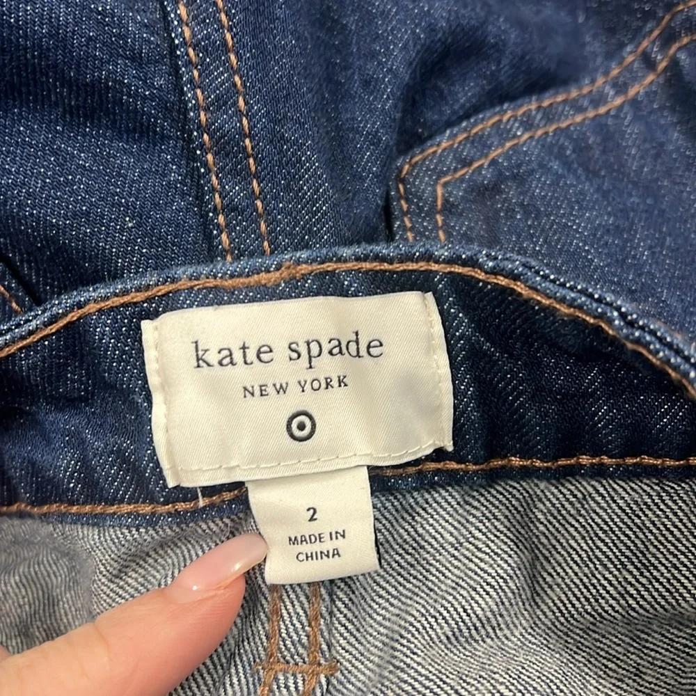 Kate Spade Jeans size 2 NEW dark wash cuffed hem ankle length - Picture 10 of 11